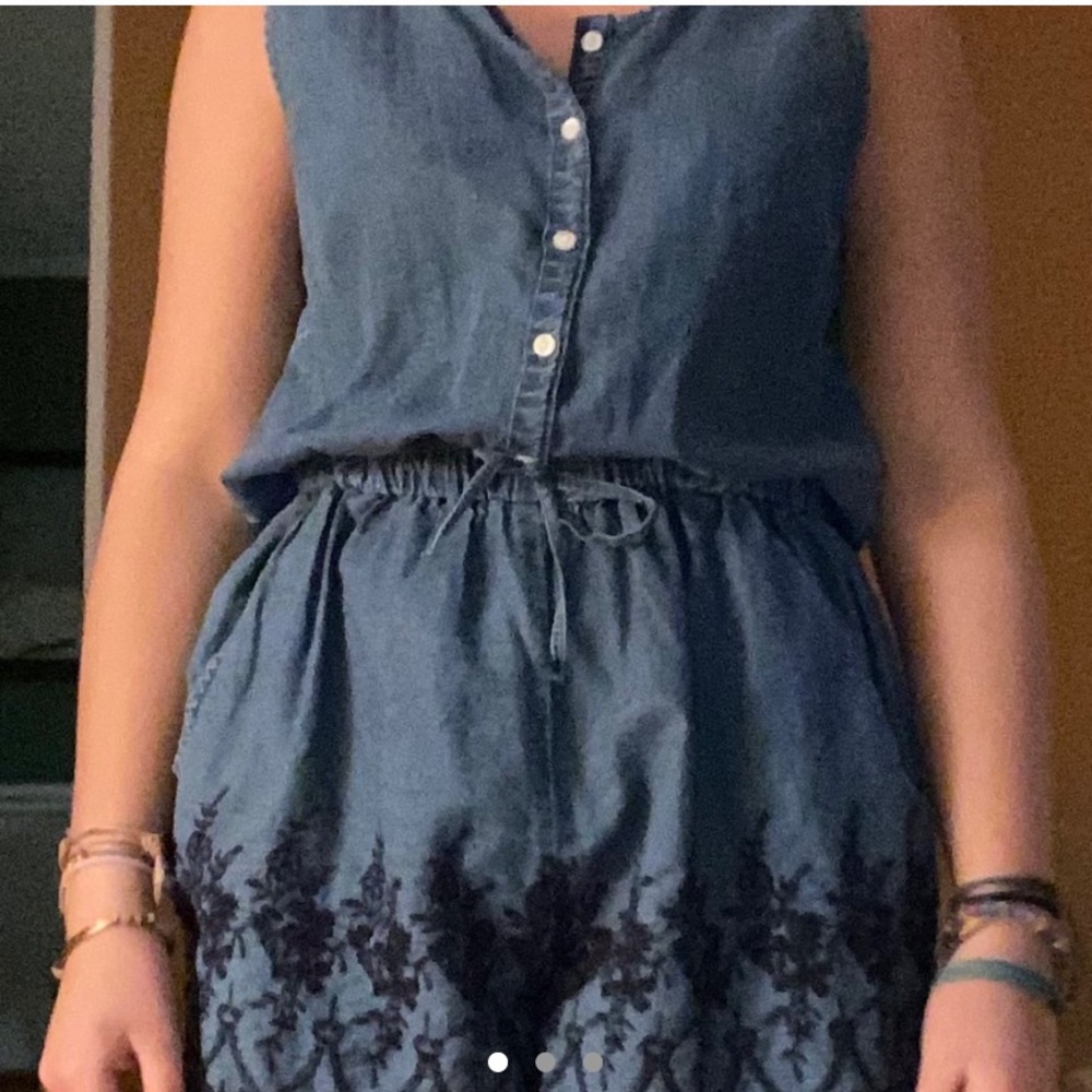 romper with lace hem